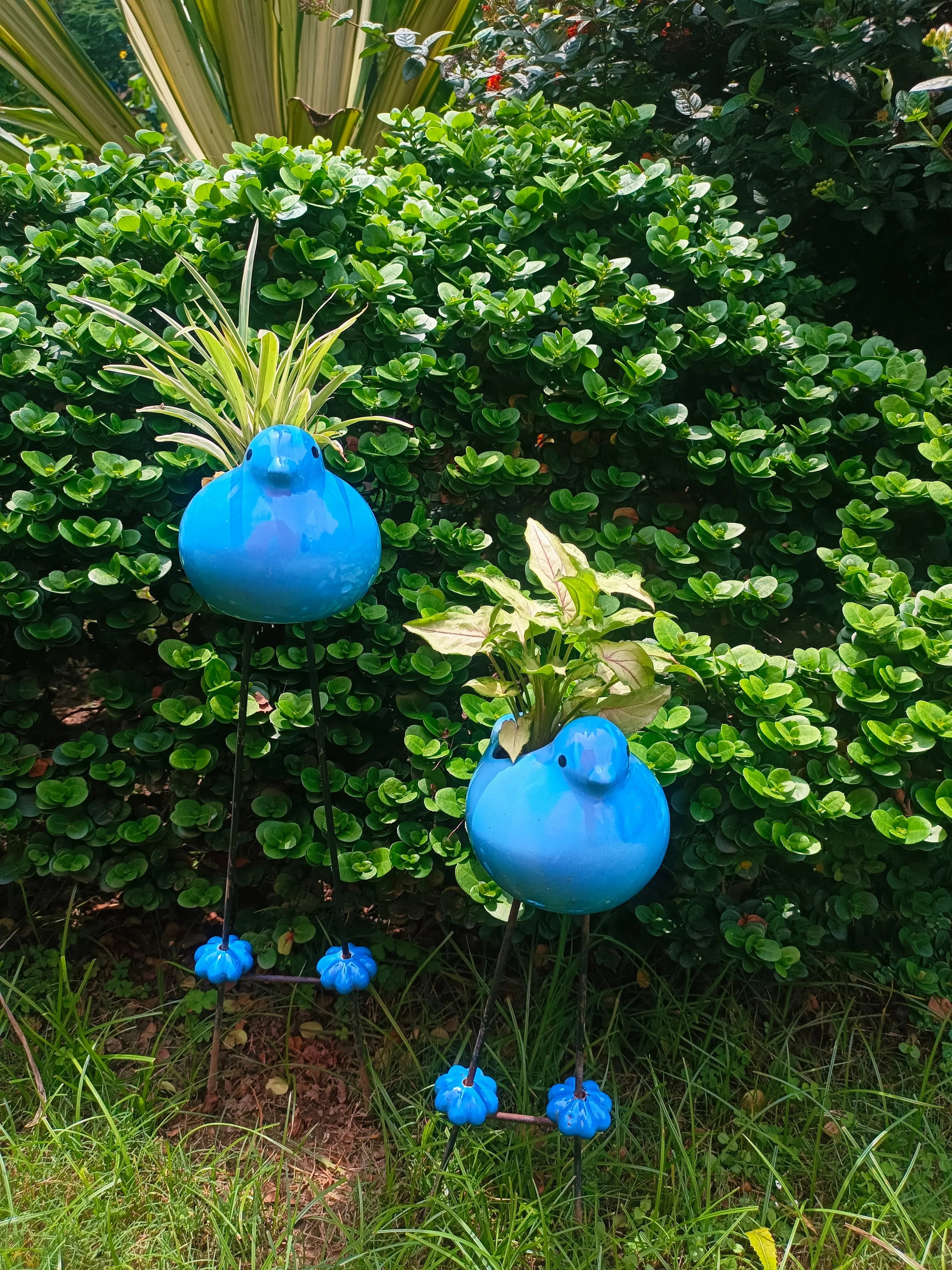 BIRD DIGGER STICK IN CERAMIC FOR HOME GARDEN BALCONY DECOR