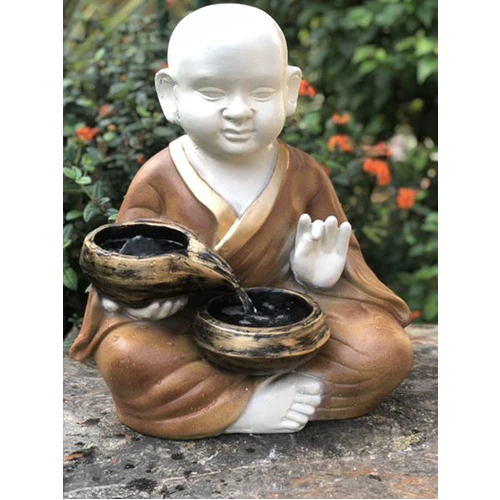 BABY BUDDHA ZEN WATER FEATURE IN RESIN INDOOR OR OUTDOOR FOR HOME GARDEN BALCONY PATIO DECOR