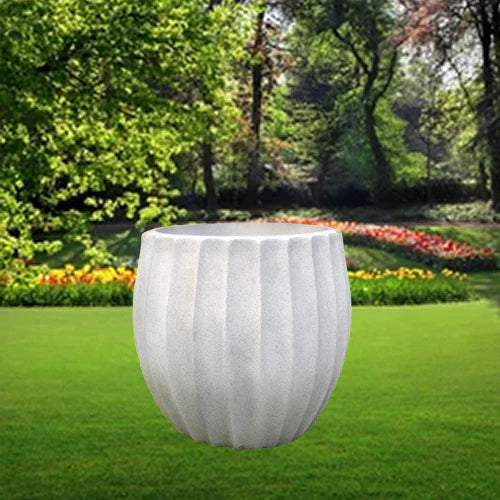 LIGHTWEIGHT KHARBOOJA PLANTER POT IN UNBREAKBLE FIBER HOME GARDEN BALCONY PATIO DECOR