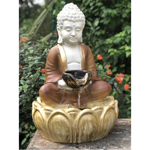 SERENE BUDDHA WATER FEATURE IN RESIN INDOOR OR OUTDOOR FOR HOME GARDEN BALCONY PATIO DECOR