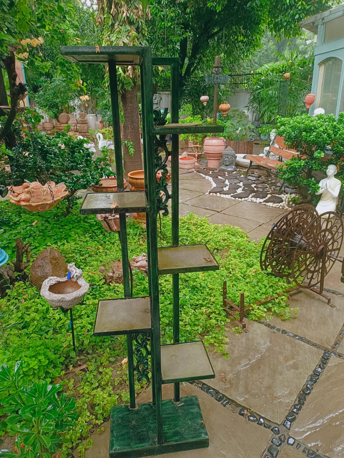 VERTICAL STAND WITH SHELVES